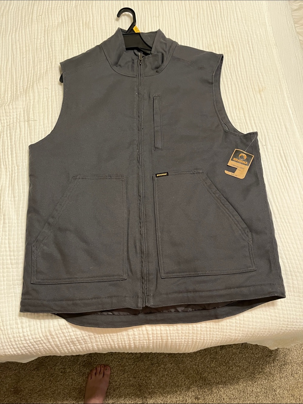 NWT Brahmin Men's Dark Gray Sleeveless Utility Vest
